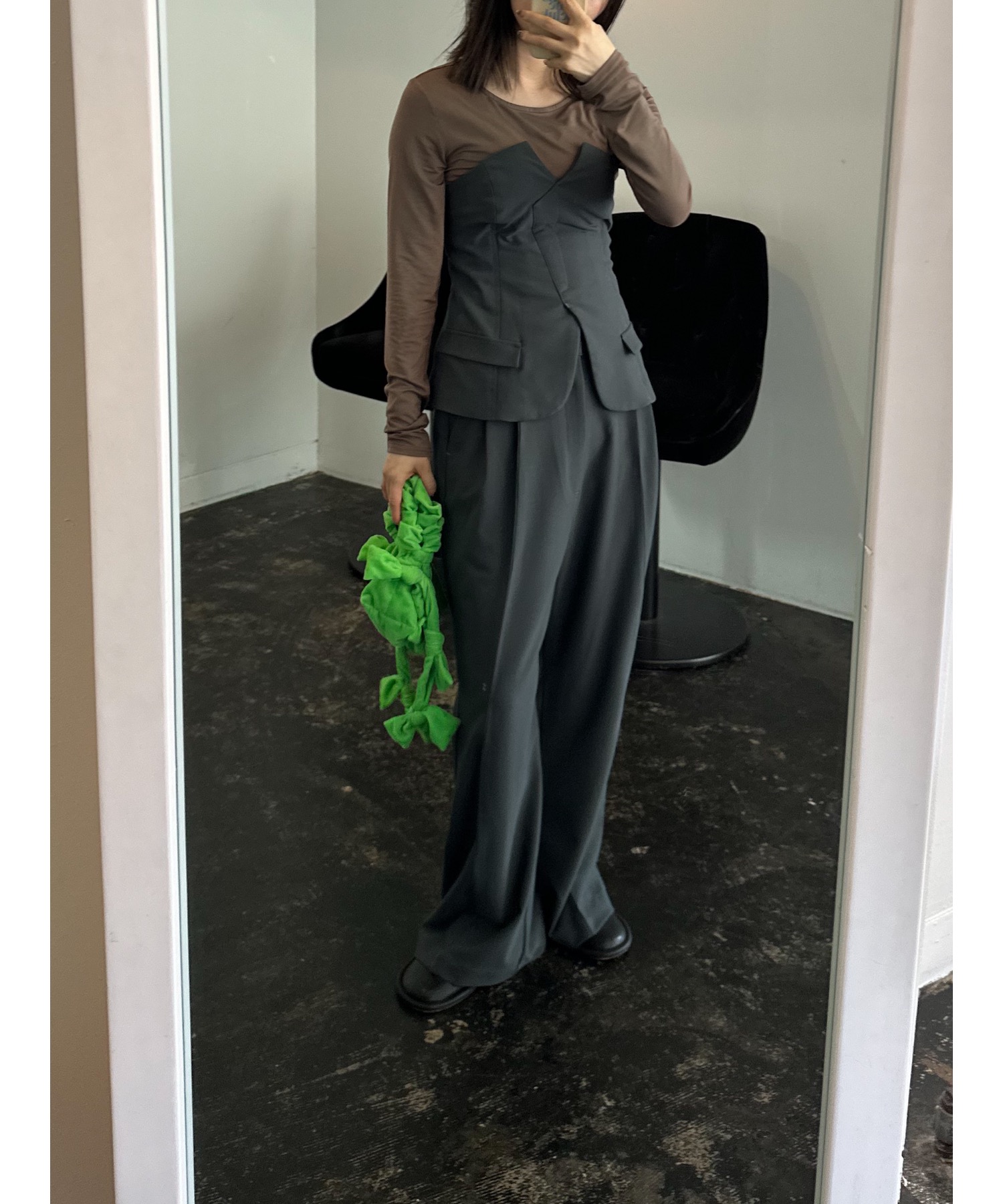 【Exclusive Line】bustier layered slacks