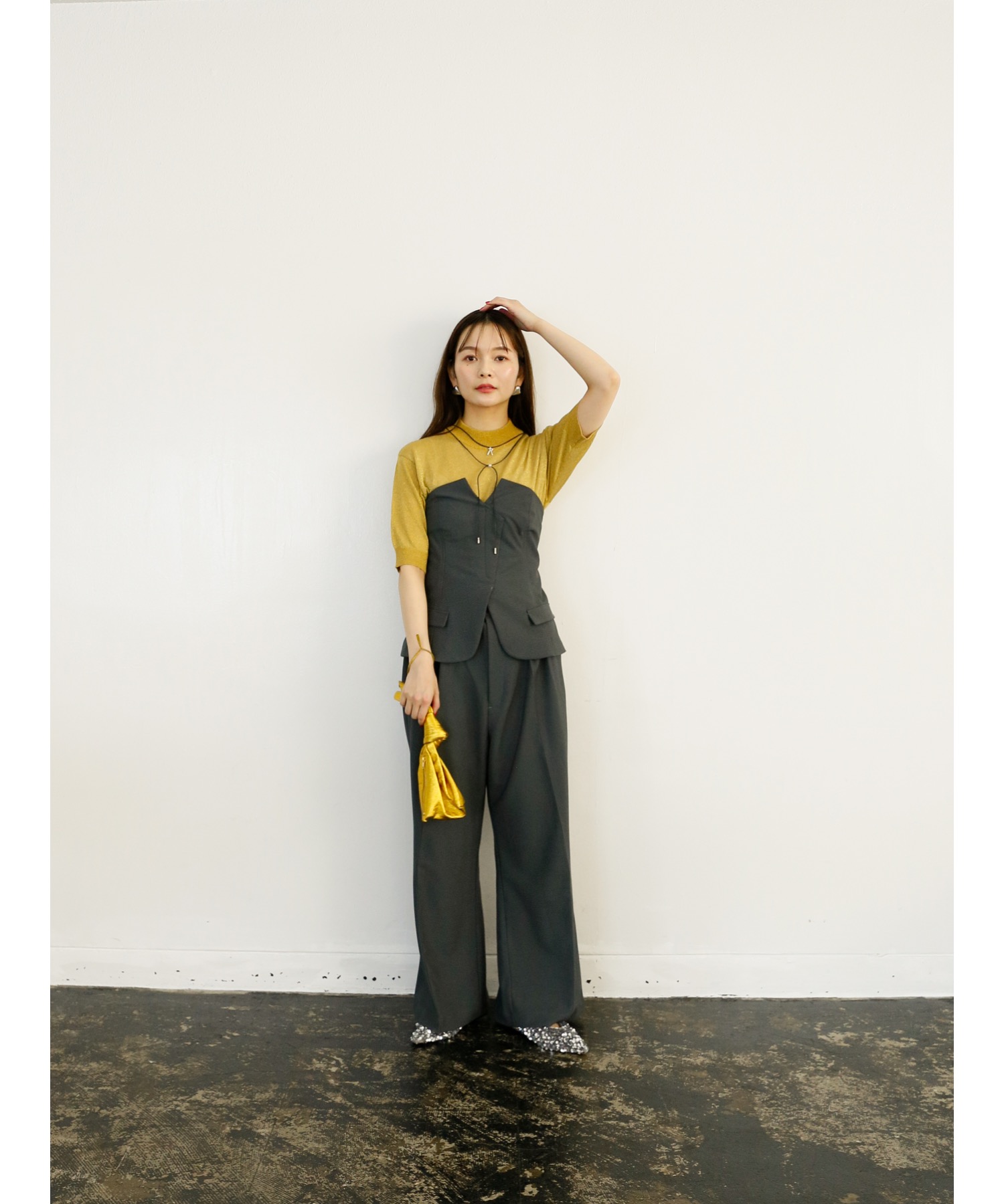 【Exclusive Line】bustier layered slacks