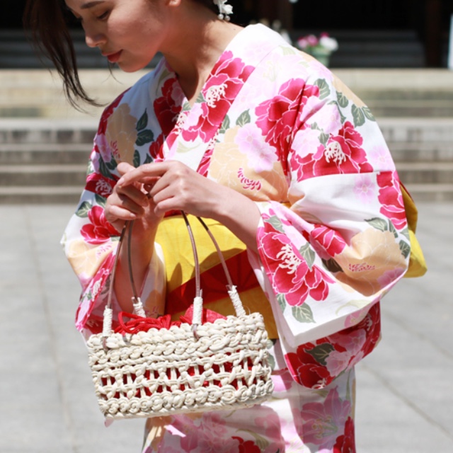 浴衣にはかごバッグでしょ！花火大会や夏祭りデートにおすすめ・浴衣