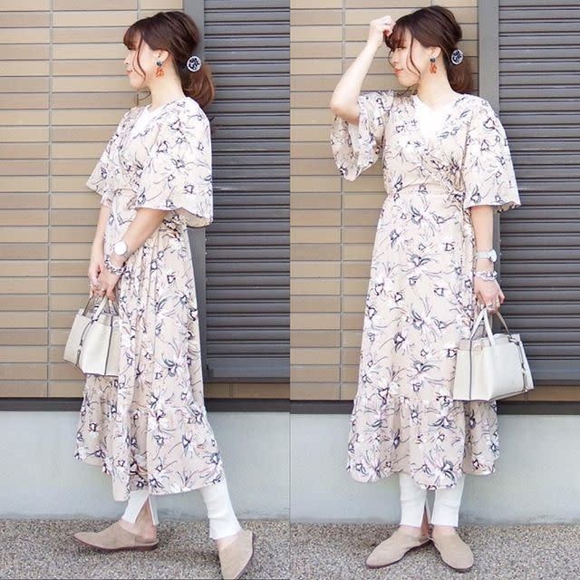 手持ちアイテムをレギンスでおしゃれに 重ね着で爽やかなレギンスコーデ Zozotown