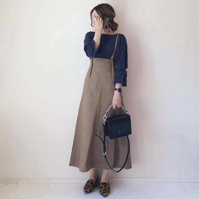 サスペンダー風スカート パンツがおしゃれ すっきりスタイリッシュなサスペンダーコーデ Zozotown