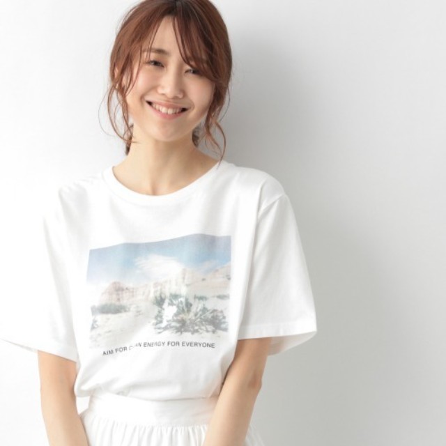 プリントTシャツ　Tシャツ　白Tシャツ袖丈165