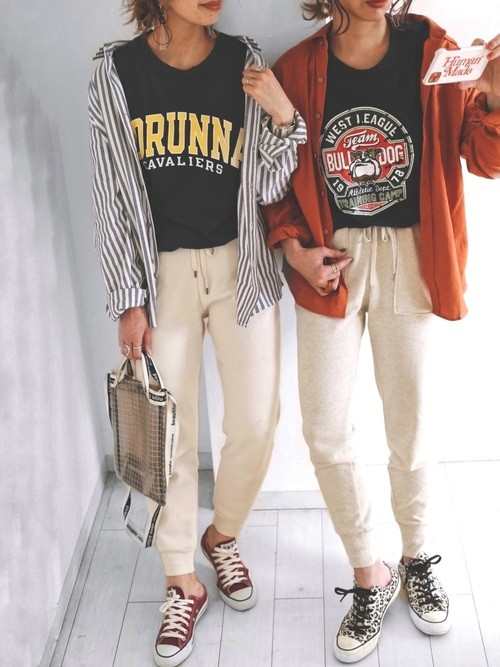 黒スキニーより着まわせる ご近所コーデには楽チンなスウェットパンツで Zozotown