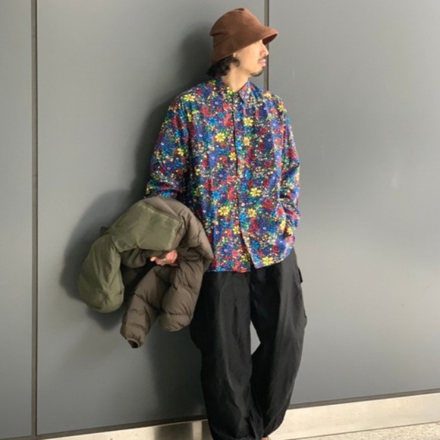 LOVELESS】花柄 フラワープリント ビッグシルエット 長袖シャツ