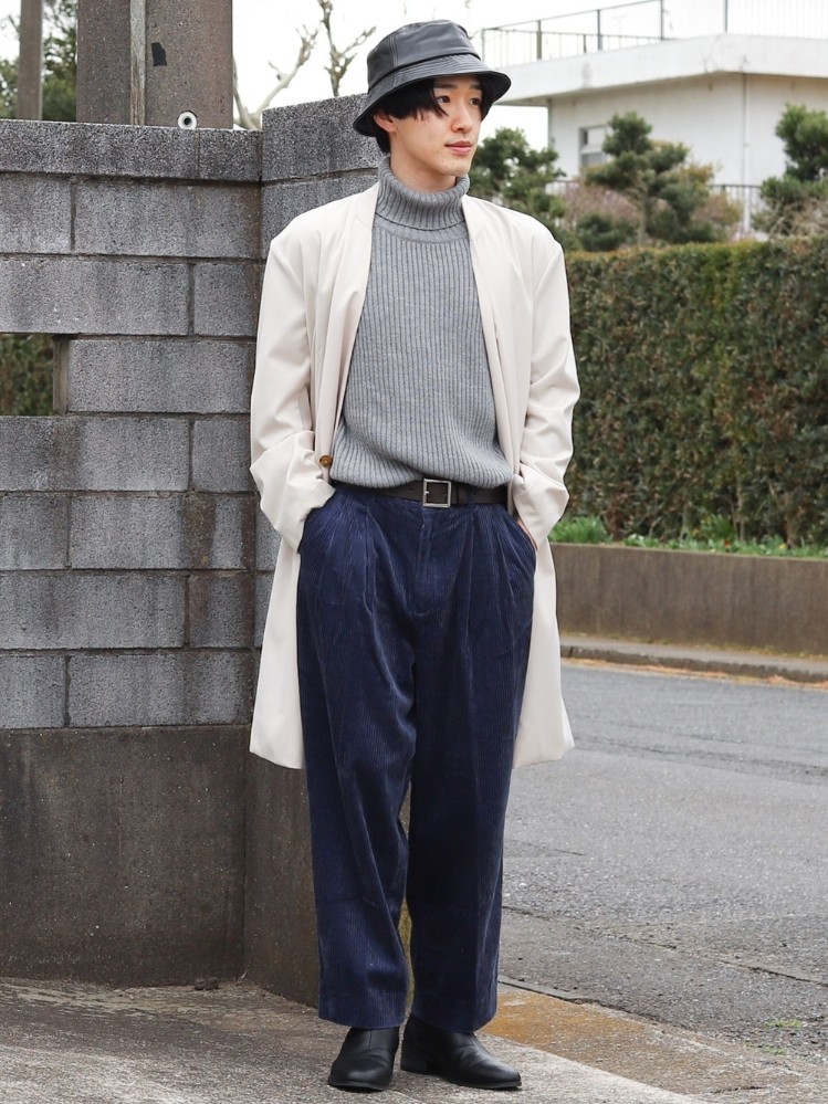 【BELPER】CURDUROY PANTS - navy