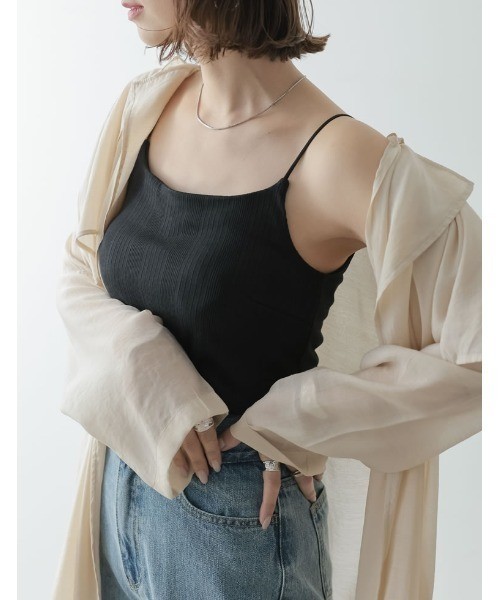 MOUSSY カップ付きリブキャミ - トップス