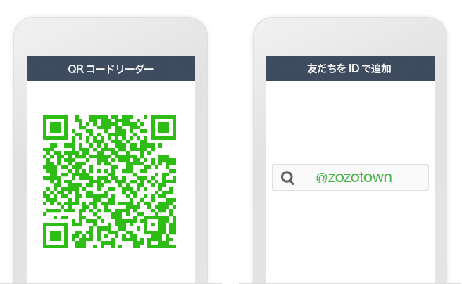 QRR[hǂݍނAIDčZOZOTOWNLINEAg悤I