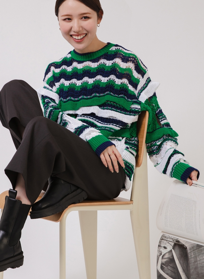 malamute / wavy knit