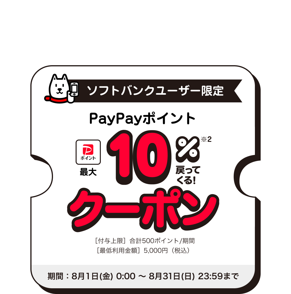 PayPayN[|QbgZOZOTOWNł̂gN!1 \tgoN[U[ PayPay|Cg ő10%2߂ĂIN[| :81() 0:00 ` 831() 23:59܂