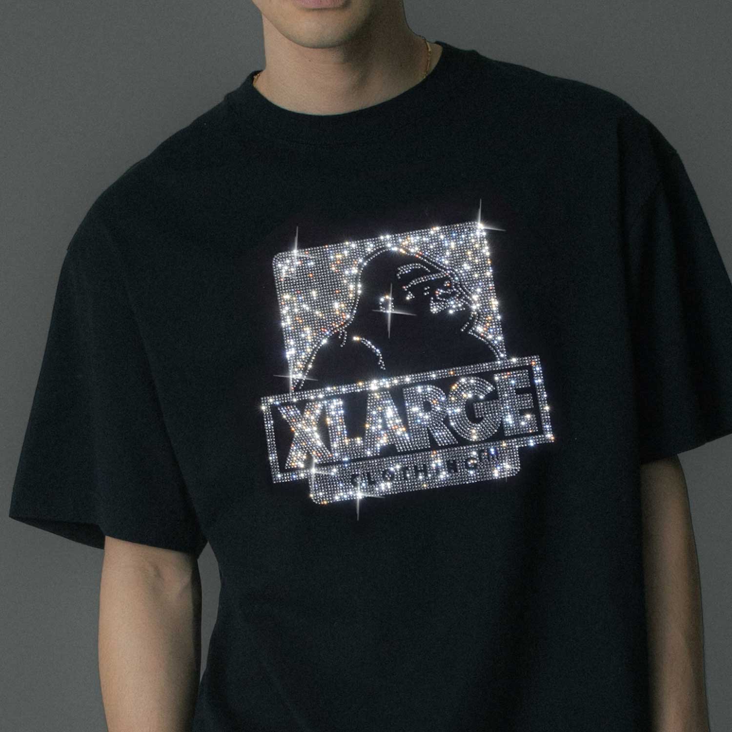 RHINE STONE SLANTED OG S/S TEE（Tシャツ/カットソー）｜XLARGE