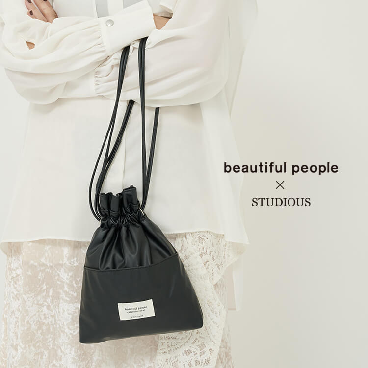 STUDIOUS別注 beautiful people ビニールサコッシュ