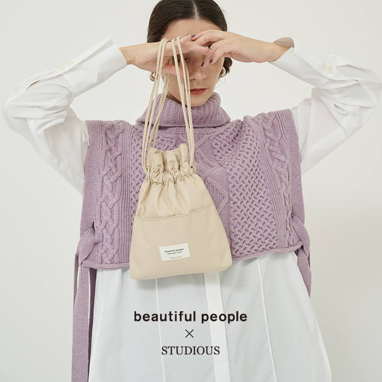 【beautiful people 】STUDIOUS別注ビニールサコッシュ