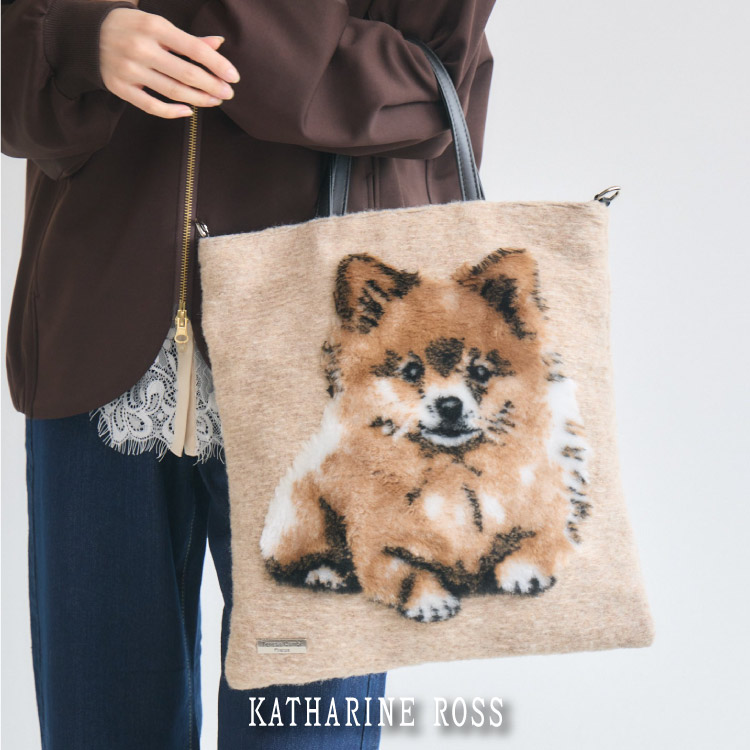 KATHARINE ROSS】Ball&Chain 撥水アニマル刺繍 トートバッグ