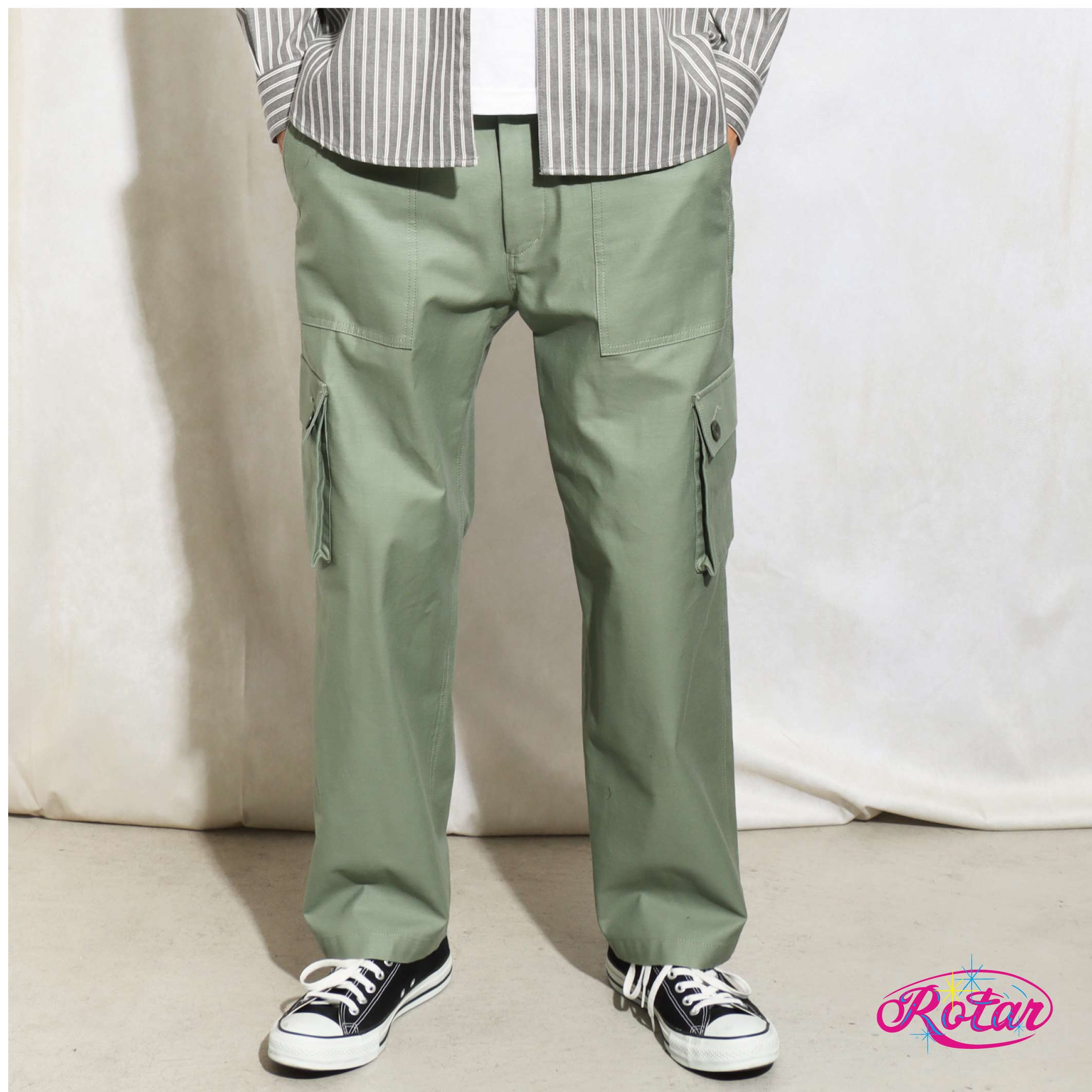 Back satin Military Cargo pants（カーゴパンツ）｜ROTAR