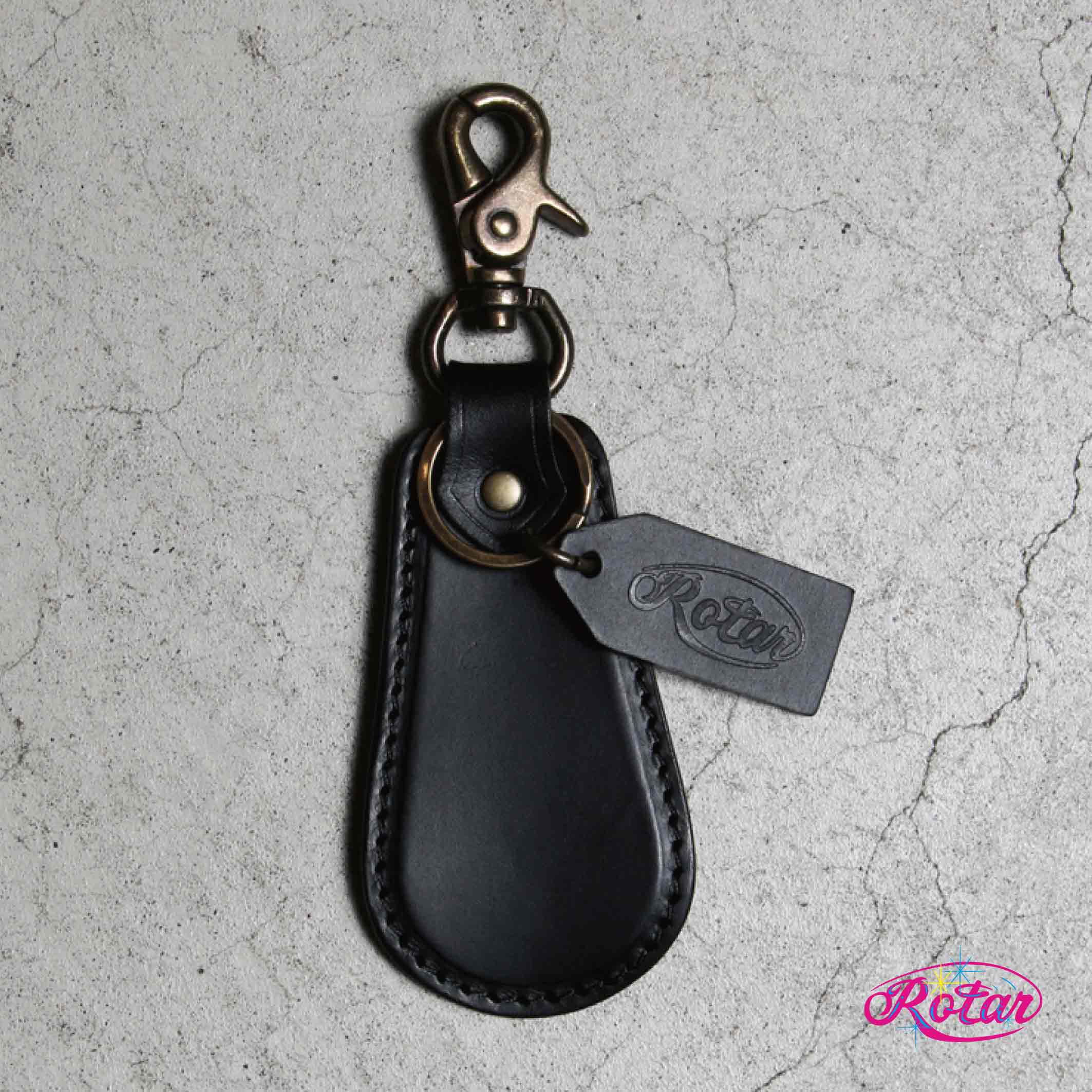 Leather wrap shoe horn レザー シューホーン キーホルダー