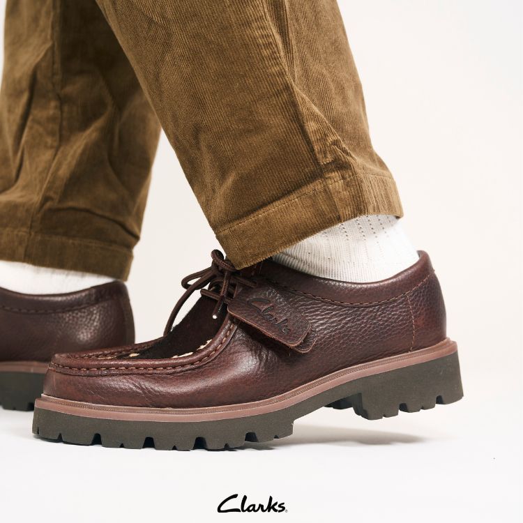 Clarks�i�N���[�N�X�j�̃V���b�v�j���[�X�u�y�N���[�N�X�zAW26�V�F�bWallabee���z�� Cleyhill Seam �v