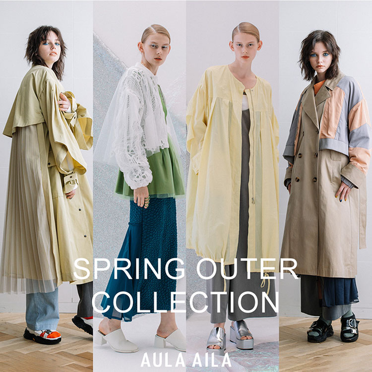 魅了 AULA AILA・バッグチュールプリーツコート AILA・バッグチュール