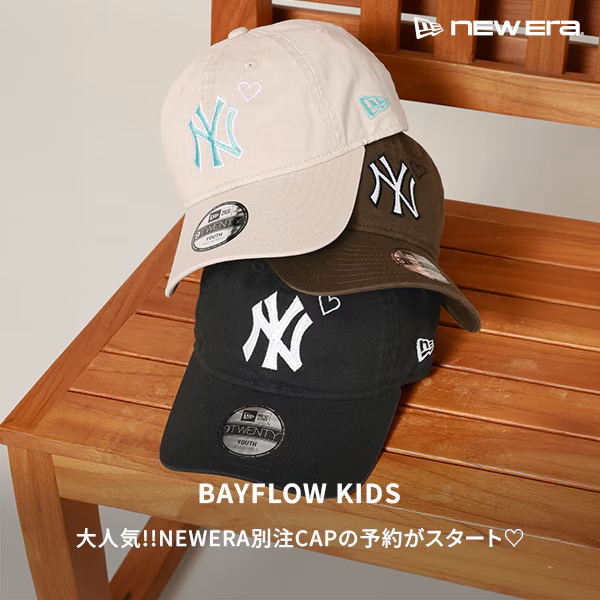 BAYFLOW�i�x�C�t���[�j�̃V���b�v�j���[�X�u�yNEW ERA(�j���[�G���j�z�ʒ� LOGO H CAP(KIDS)�v
