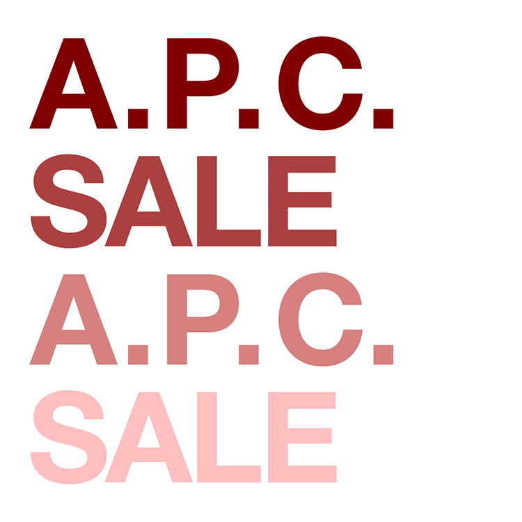A.P.C.�i�A�[�E�y�[�E�Z�[�j�̃V���b�v�j���[�X�u�{������Z�[���Ēl�����������܂����v