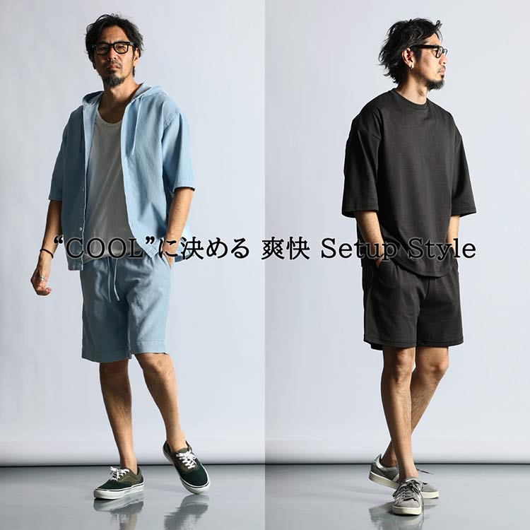 COOLMAX SEERSUCKER SETUP BZ：セットアップ クールマックス