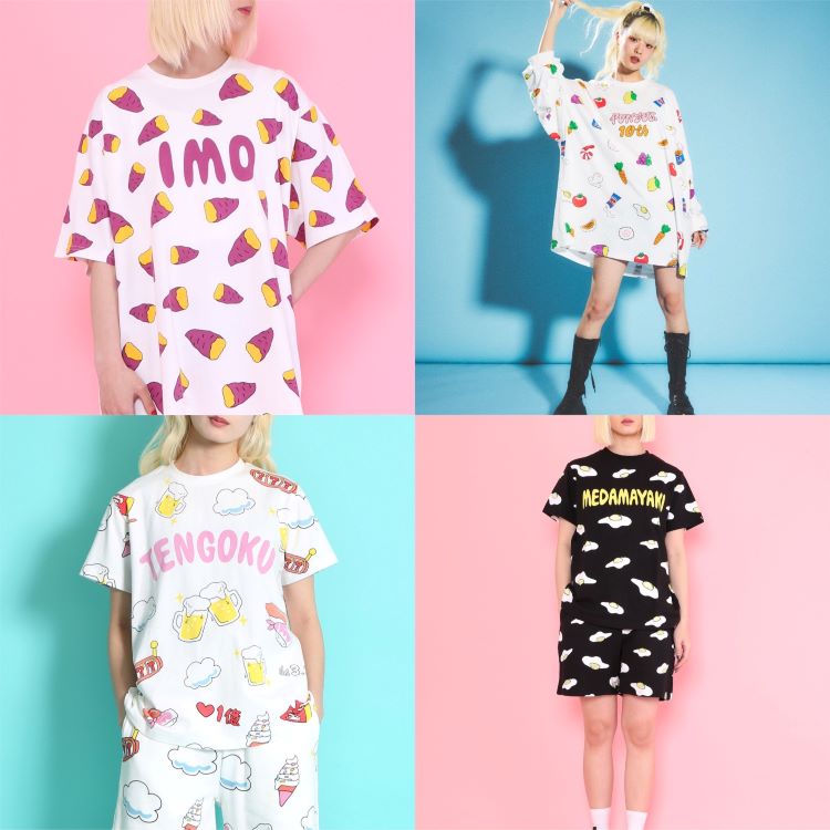 PUNYUS｜プニュズのトピックス「フード総柄Tシャツ・天国と地獄