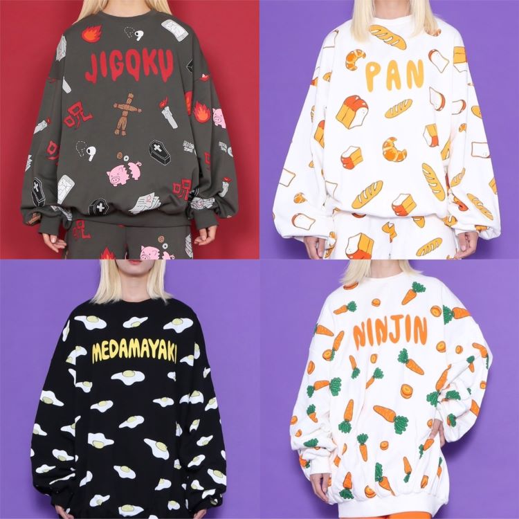 プニュズ naomiチャン 総柄 ３枚セット 新サイズ】NAOMIチャン総柄スウェット[商品：PN19SS-002-1-15