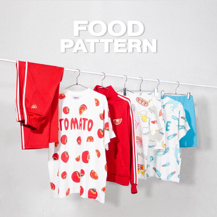新サイズ】フード総柄Tシャツ(RAMUNE)（Tシャツ/カットソー）｜PUNYUS