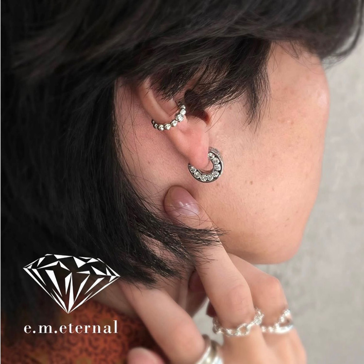 ピラミッドスタッズピアス/25SS/レディース/メンズ/SILVER