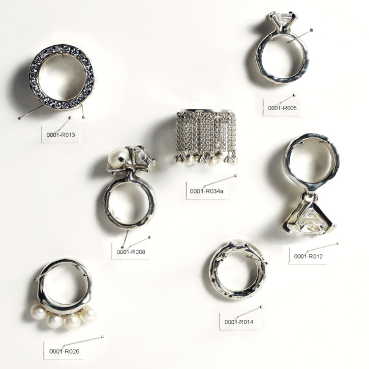 SILVER925ジルコニア・パールゆれリング/メンズ/レディース