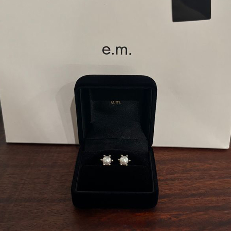 2Pset パールキャッチフープピアス(大)（ピアス（両耳用