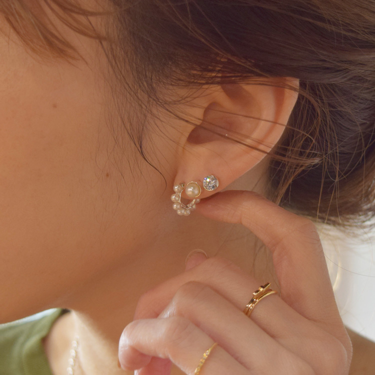 e.m. イーエム パールブーケピアス（片耳用） SILVER925パールブーケピアス/レディース/メンズ/ギフト（ピアス（片耳