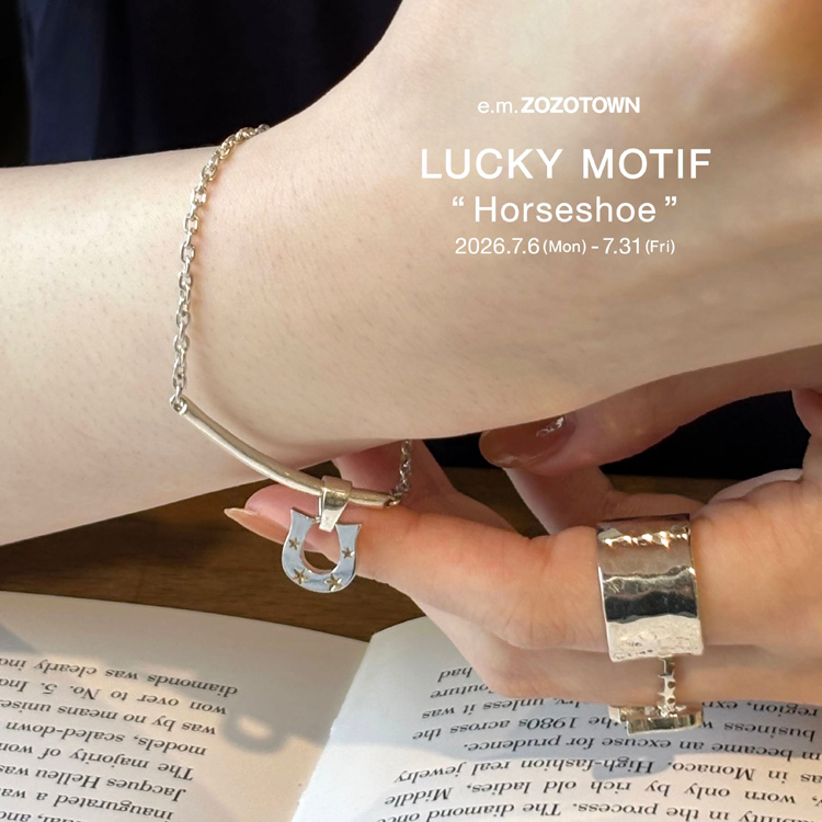 e.m.�i�C�[�G���j�̃V���b�v�j���[�X�u�yLUCKY MOTIF "Horse shoe"�z�l�C�`���[���W���G���[ �v