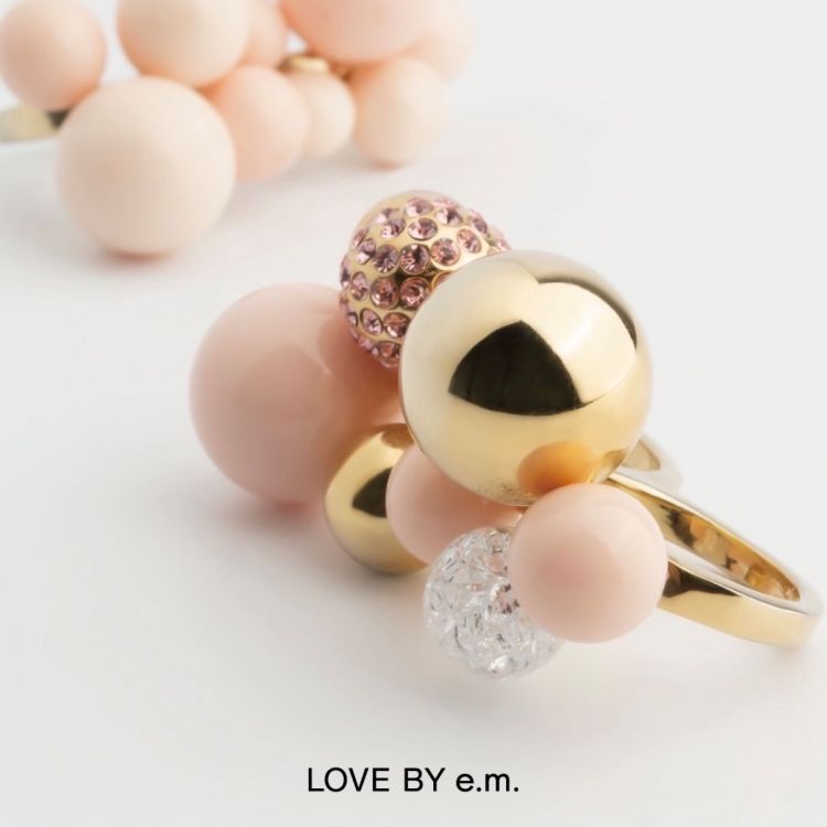 ピンクスワロフスキーリング（リング）｜LOVE BY e.m. （ラブバイ