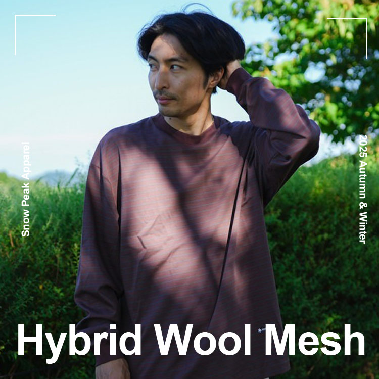Snow PeakiXm[s[Nj̃Vbvj[XuyPICKzC[hɂg閜\TVcbHybrid Wool Meshv