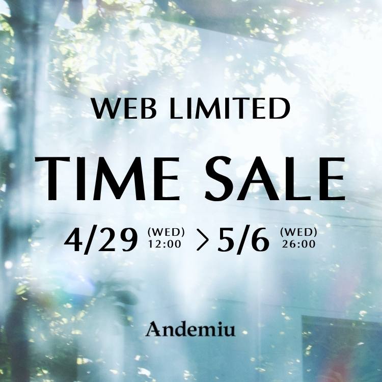 Andemiu�i�A���f�~���E�j�̃V���b�v�j���[�X�u�yTIME SALE�I�zG.W����OFF�v���C�X�ɒ��ځ�v