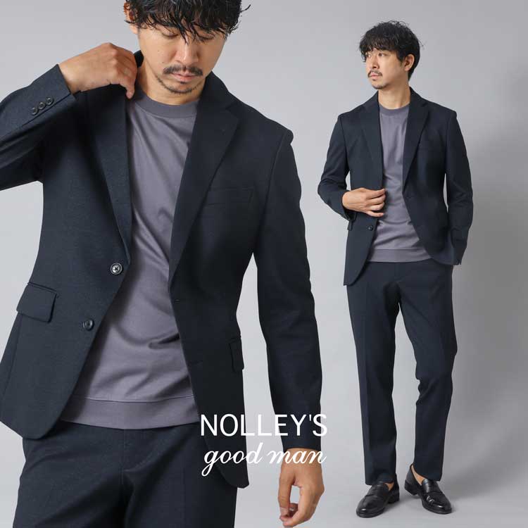 【美品】　NOLLEY'S　パンツスーツ　セットアップ　ビジネス　ノーカラー　黒 美品】 NOLLEY´S パンツスーツ セットアップ ビジネス ノーカラー 黒