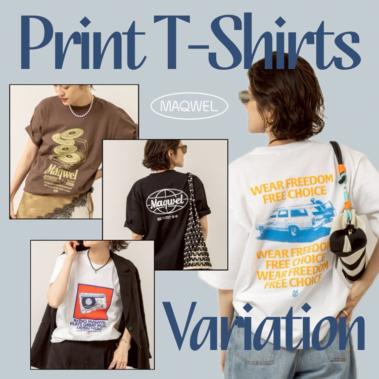 NOLLEY'S�i�m�[���[�Y�j�̃V���b�v�j���[�X�u�yMAQWEL�zPrint T-Shirts Variation�v