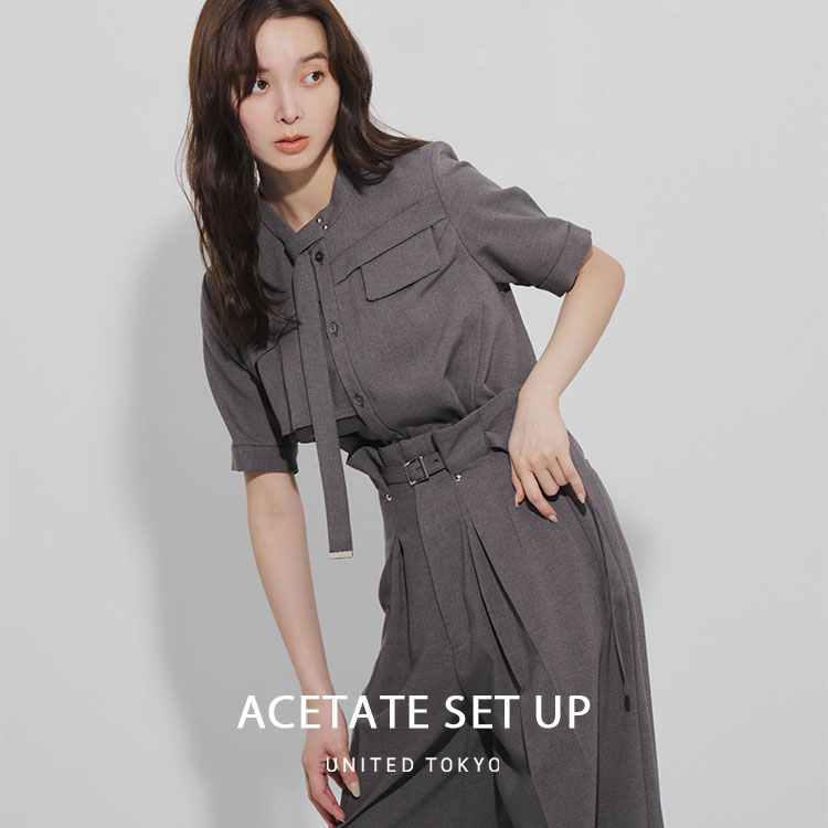 昨年夏売上No.1シリーズ！】ACETATEメタルドットタイブラウス