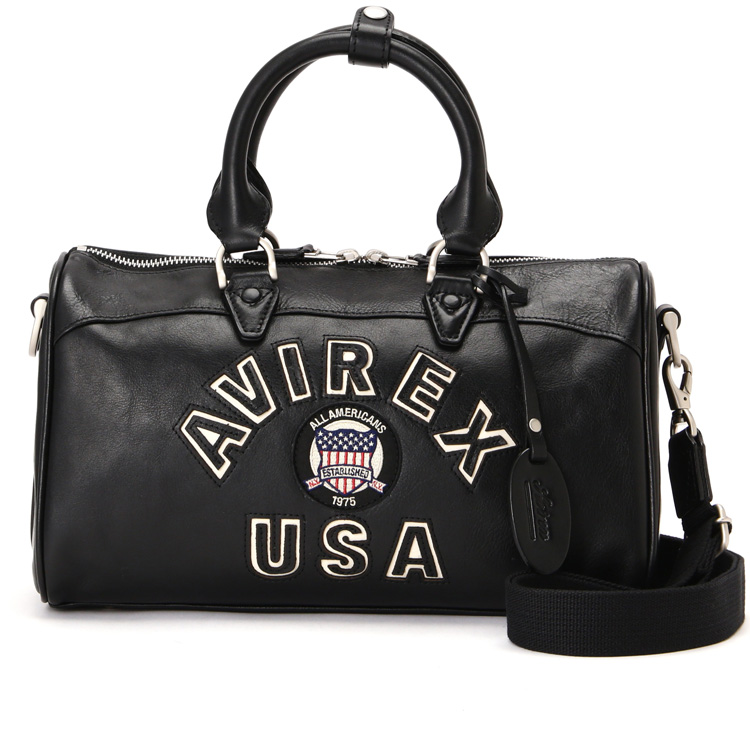 直営店限定》VARSITY LEATHER MINI-BOSTON BAG/ バーシティー レザー