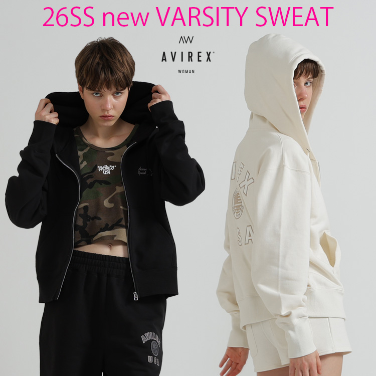 AVIREX WOMAN�i�A���B���b�N�X �E�[�}���j�̃V���b�v�j���[�X�u26SS VARSITY SWEAT�V���[�Y�v