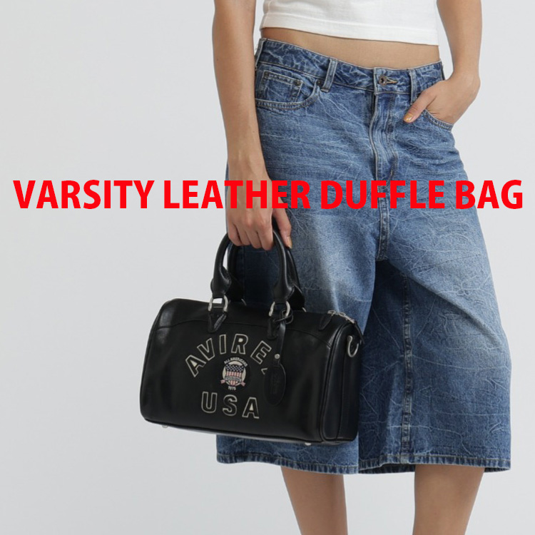 AVIREX WOMAN�i�A���B���b�N�X �E�[�}���j�̃V���b�v�j���[�X�uVARSITY LEATHER DUFFLE BAG�v