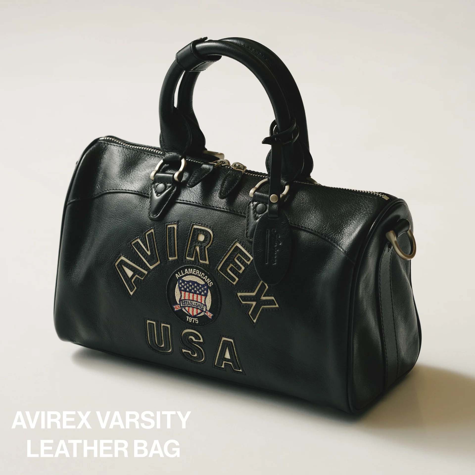 AVIREX WOMAN�i�A���B���b�N�X �E�[�}���j�̃V���b�v�j���[�X�uVARSITY LEATHER BAG�v