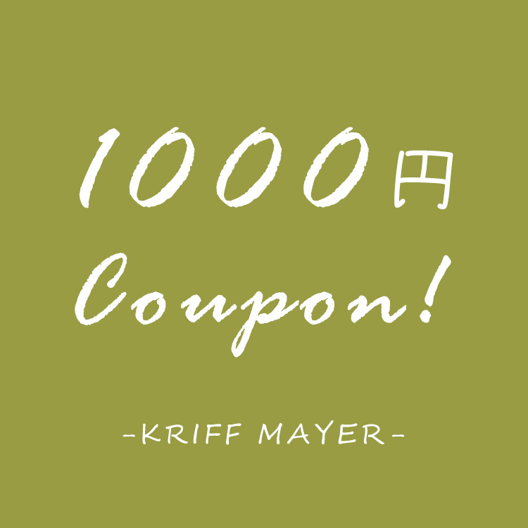KRIFF MAYER�i�N���t���C���[�j�̃V���b�v�j���[�X�u�y�{������z1000�~�N�[�|���I�v