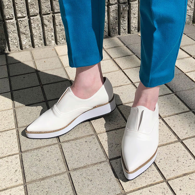 セール ノーレース プラットフォーム シューズ 4 0cmソール ドレスシューズ Mamian マミアン のファッション通販 Zozotown