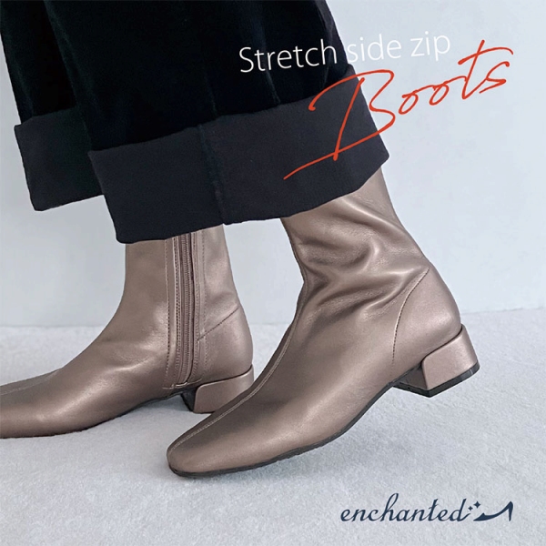 セール】本革ロングブーツ（ブーツ）｜enchanted（エンチャン