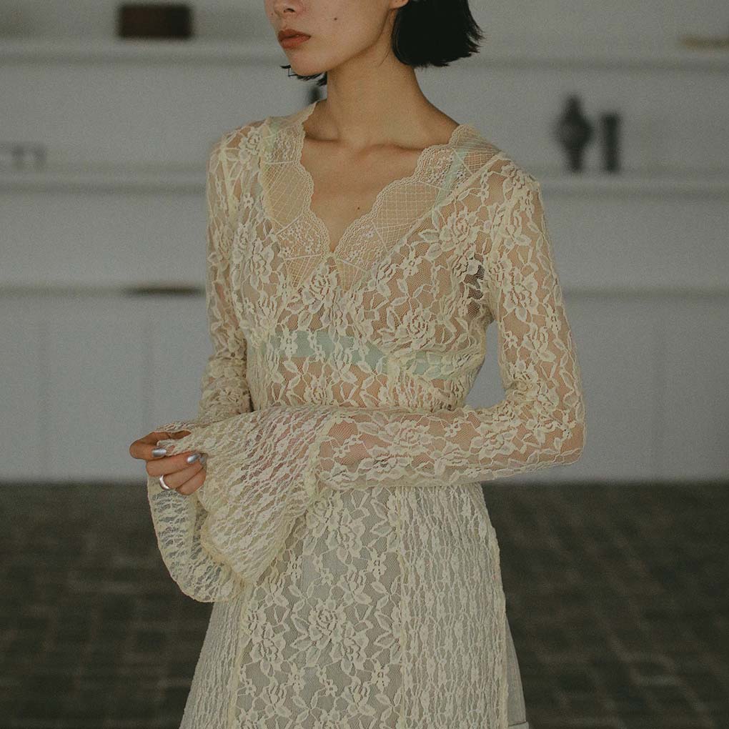 AMERI VINTAGEiAre[Wj̃Vbvj[XuF܂̃NGXgɂāuCOMBINATION LACE TOPvĔ̔Iv