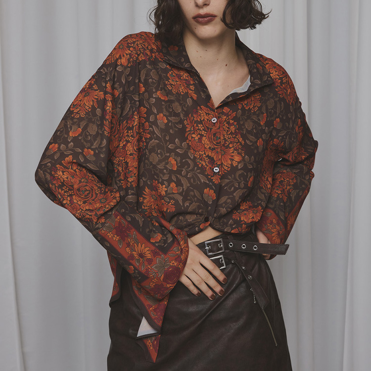 Ameri Vintage スカーフパンツ／黒 Ameri VINTAGE - アメリ Ameri SCARF PANTS パンツ スカーフ