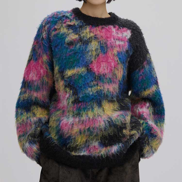 WILTED FLOWER MOHAIR JACQUARD KNIT TOP（ニット/セーター