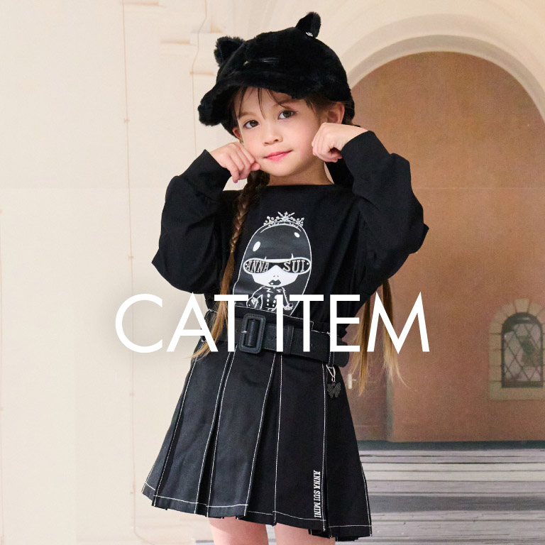 ANNA SUI mini♡猫耳ワンピース♡140 セール】ポーチ付きネコカットワンピース（ワンピース）｜ANNA