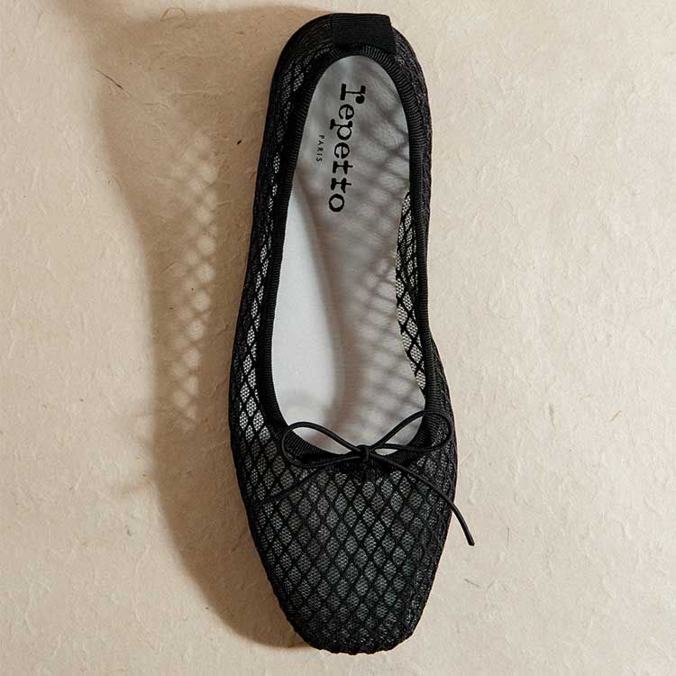 【美品】Repetto メッシュスリッポン 37 黒　パンプス repetto レペットブラック メッシュ スリッポン25